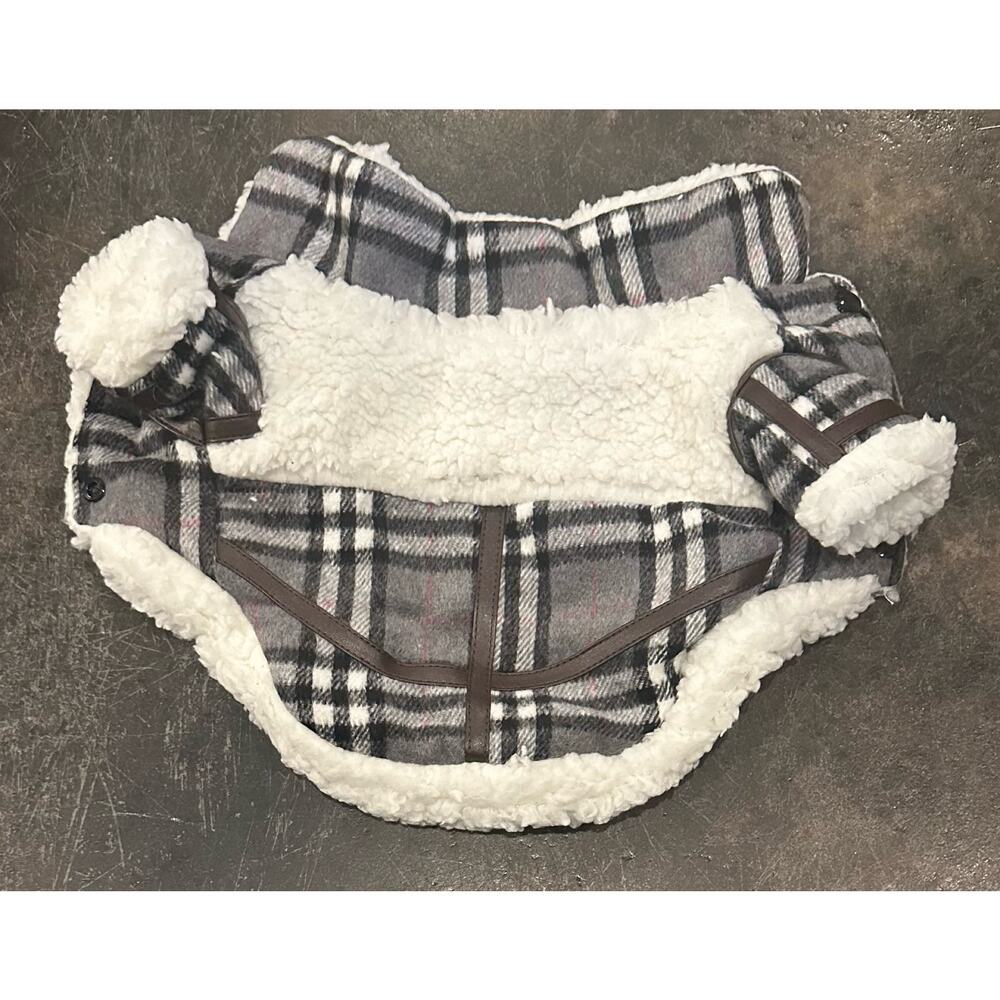 Warm Dog Clothes for Small Dog or Cat Coats Jacket Pet Sweater Grey, X-Small New - Picture 7 of 14